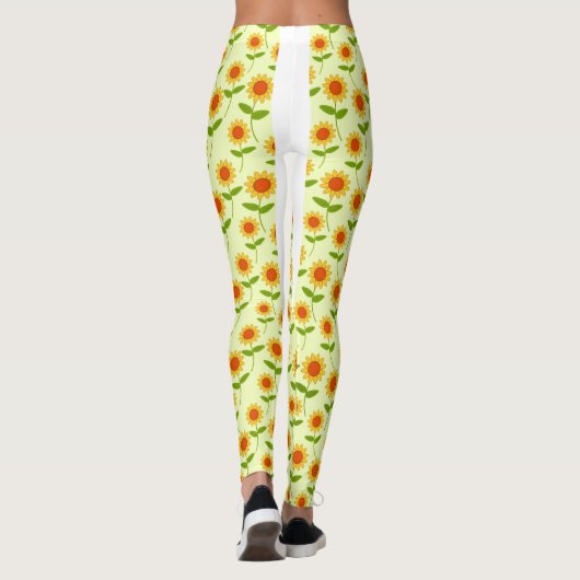 Leggings Repeat Sunflower Pattern (Dos)
