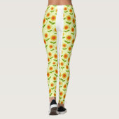 Leggings Répéter le motif de tournesol (Dos)