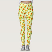 Leggings Répéter le motif de tournesol (Devant)