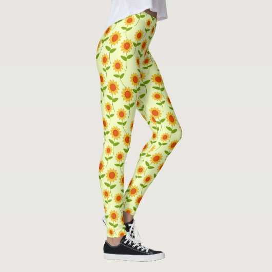 Leggings Répéter le motif de tournesol (Droite)