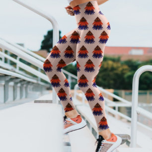 Leggings Répétition de l'arbre de Noël moderne - Festive Be