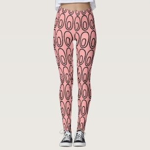 Leggings Répétition des ovales Saumons