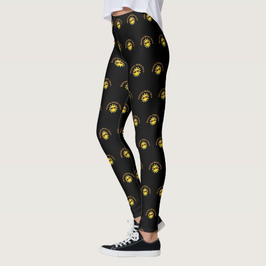 Leggings Repos Beach Face Sunshine Motif sur Noir (Gauche)