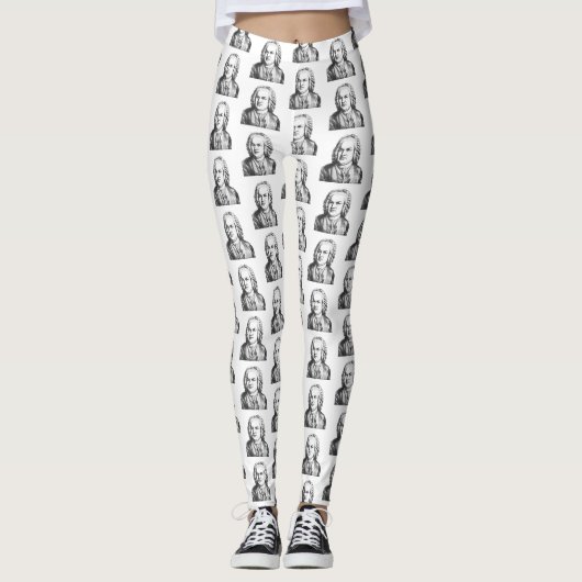 Leggings Repose Bach Face Compositeur de musique classique (Devant)