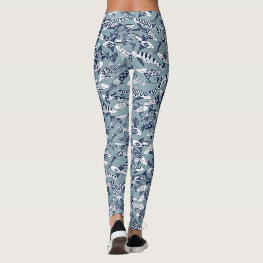 Leggings requin bleu (Dos)