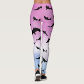 Leggings requin-taupe gris sur pente Arc-en-ciel (Dos)