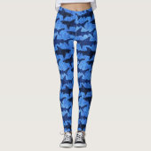 Leggings Requins dans la fille bleue profonde de plongeur (Devant)