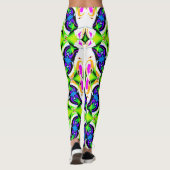 Leggings Ressort Paisley sur blanc/rose/bleu/vert/pourpre (Dos)