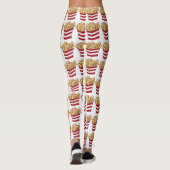 Leggings Restauration rapide Fry Fries Foodie Imprimer Legg (Dos)