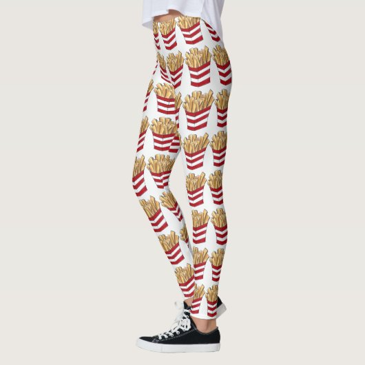 Leggings Restauration rapide Fry Fries Foodie Imprimer Legg (Gauche)