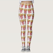 Leggings Restauration rapide Fry Fries Foodie Imprimer Legg (Devant)