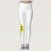 Leggings Restez bizarre avec le visage de Smilie (Devant)