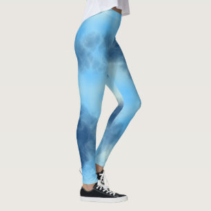 Leggings Résumé de Nuage Bleu