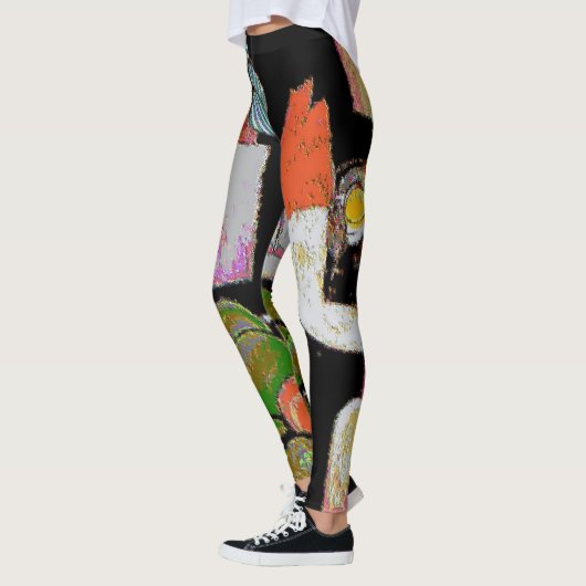 Leggings Résumé Formes Style de verre de tôle, (Gauche)