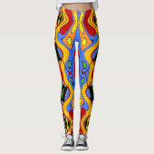 Leggings Résumé Formes Style de verre de tôle, (Devant)