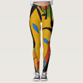 Leggings Résumé Formes Style de verre de tôle, (Devant)