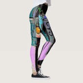 Leggings Résumé Formes Style de verre de tôle, (Droite)