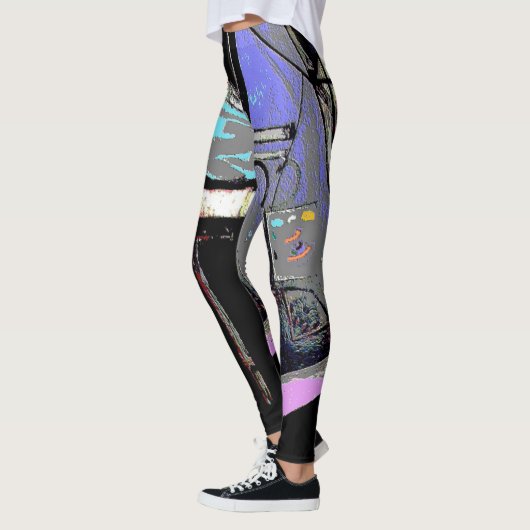 Leggings Résumé Formes Style de verre de tôle, (Gauche)