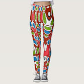 Leggings Résumé Formes style Matisse, (Devant)