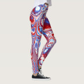 Leggings Résumé Marbré Fleuron Patriotique (Droite)
