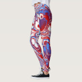 Leggings Résumé Marbré Fleuron Patriotique (Gauche)