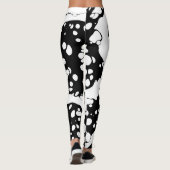 Leggings Résumé noir et blanc (Dos)