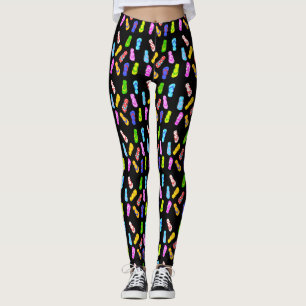 Leggings Retourner les pattes noires du Motif Flop