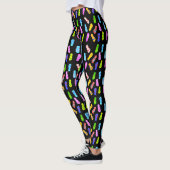 Leggings Retourner les pattes noires du Motif Flop (Gauche)