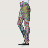 Leggings Retro 60s Joaillerie tons Abstraits, Nom personnal (Gauche)