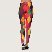 Leggings Retro Abstrait : Conception de Motif Vintage (Dos)