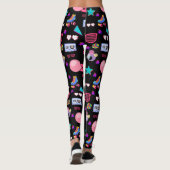 Leggings Retro black 80s Costume Vibrant culture pop (Dos)