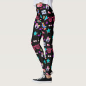 Leggings Retro black 80s Costume Vibrant culture pop (Gauche)