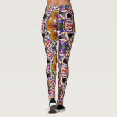 Leggings Retro Boho Bohemian Hippie Trippy Rosette Mandala (Dos)