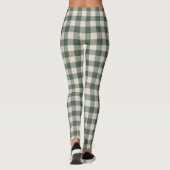 Leggings Retro Buffalo Plaid Tartan Motif Forest Green    (Dos)