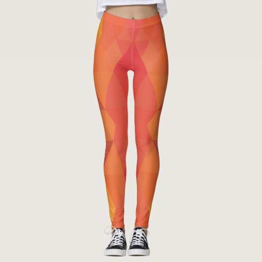Leggings Rétro conception d'abrégé sur losange (Devant)