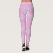 Leggings Rétro conception rose florale de dentelle (Dos)