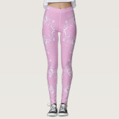 Leggings Rétro conception rose florale de dentelle (Devant)