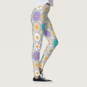 Leggings Retro Daisy Motif Simple.01. L Gray BG (Droite)