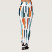 Leggings Rétro du milieu du siècle, goutte forme motif. (Dos)