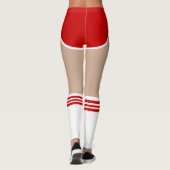 Leggings Rétro fille rouge de bulle (Dos)
