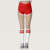 Leggings Rétro fille rouge de bulle (Devant)