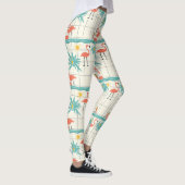Leggings Retro Flamingo Poolside Summer Pattern (2) (Droite)