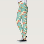 Leggings Retro Flamingo Poolside Summer Pattern (4) (Gauche)