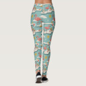 Leggings Retro Flamingo Poolside Summer Pattern (7) (Dos)