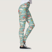 Leggings Retro Flamingo Poolside Summer Pattern (7) (Droite)