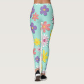 Leggings Retro Flower Power Pastels (Dos)