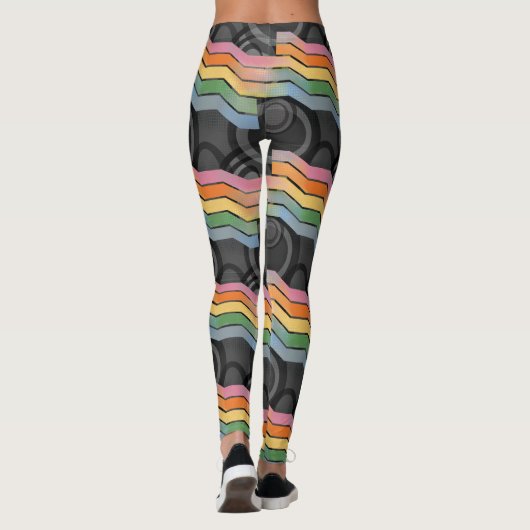 Leggings Retro Future Disco Rainbow Stripe (Dos)