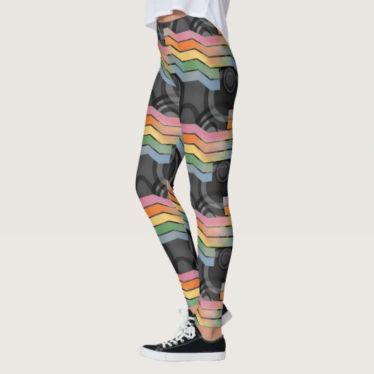 Leggings Retro Future Disco Rainbow Stripe (Gauche)