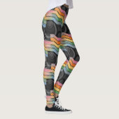 Leggings Retro Future Disco Rainbow Stripe (Droite)