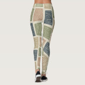 Leggings Retro Graphisme de texture botanique bouillie (Dos)